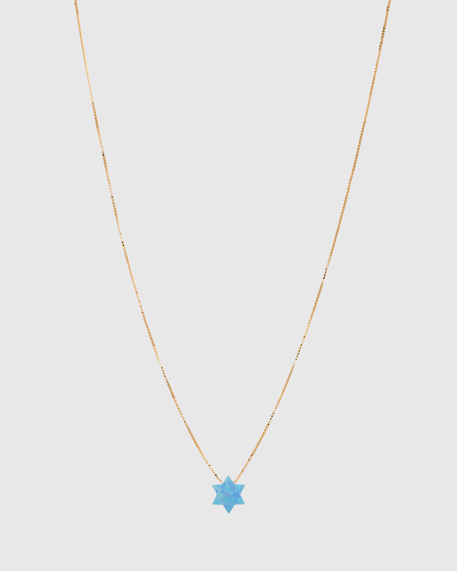 Turquoise Opal Star Of David Necklace