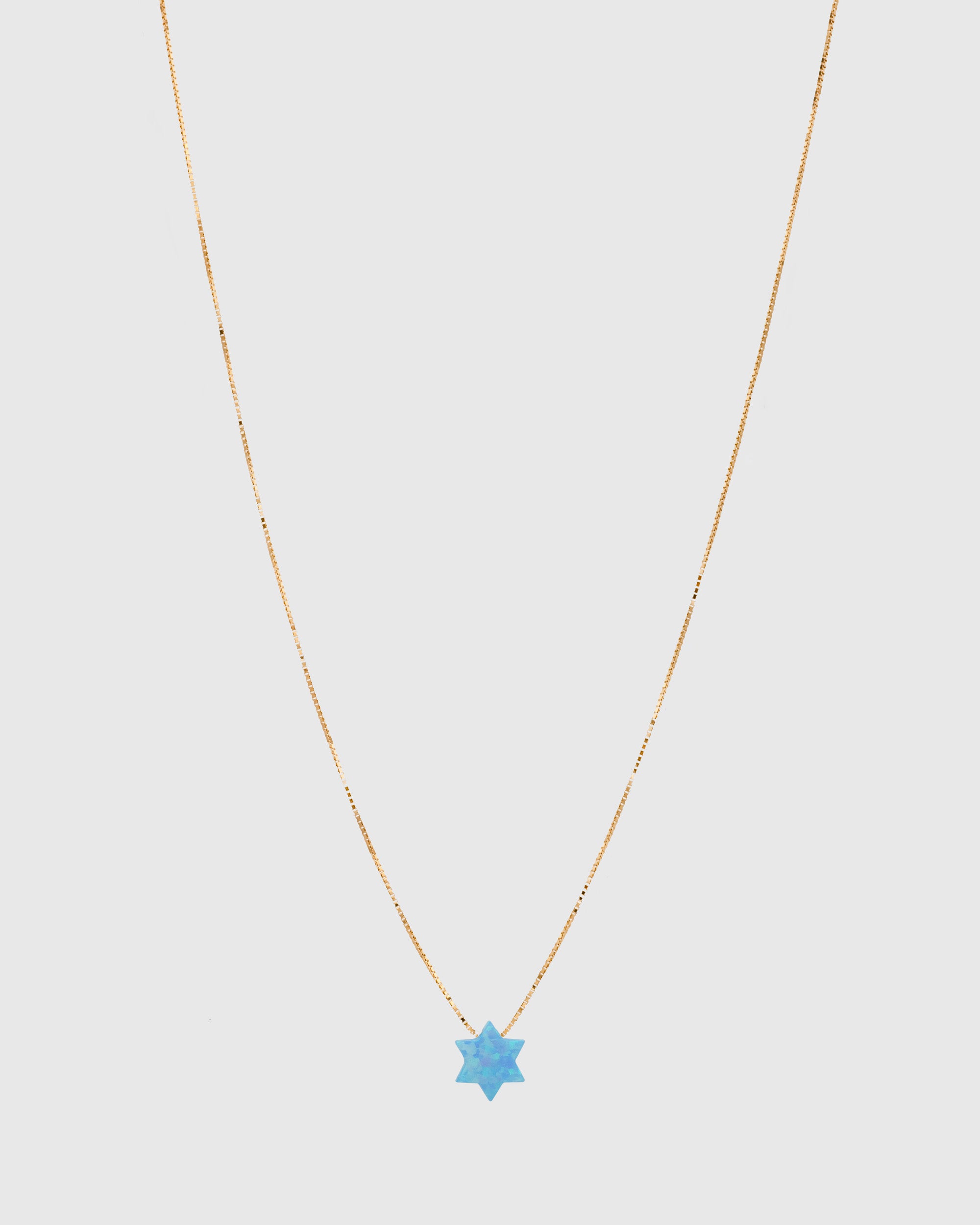 Turquoise Opal Star Of David Necklace