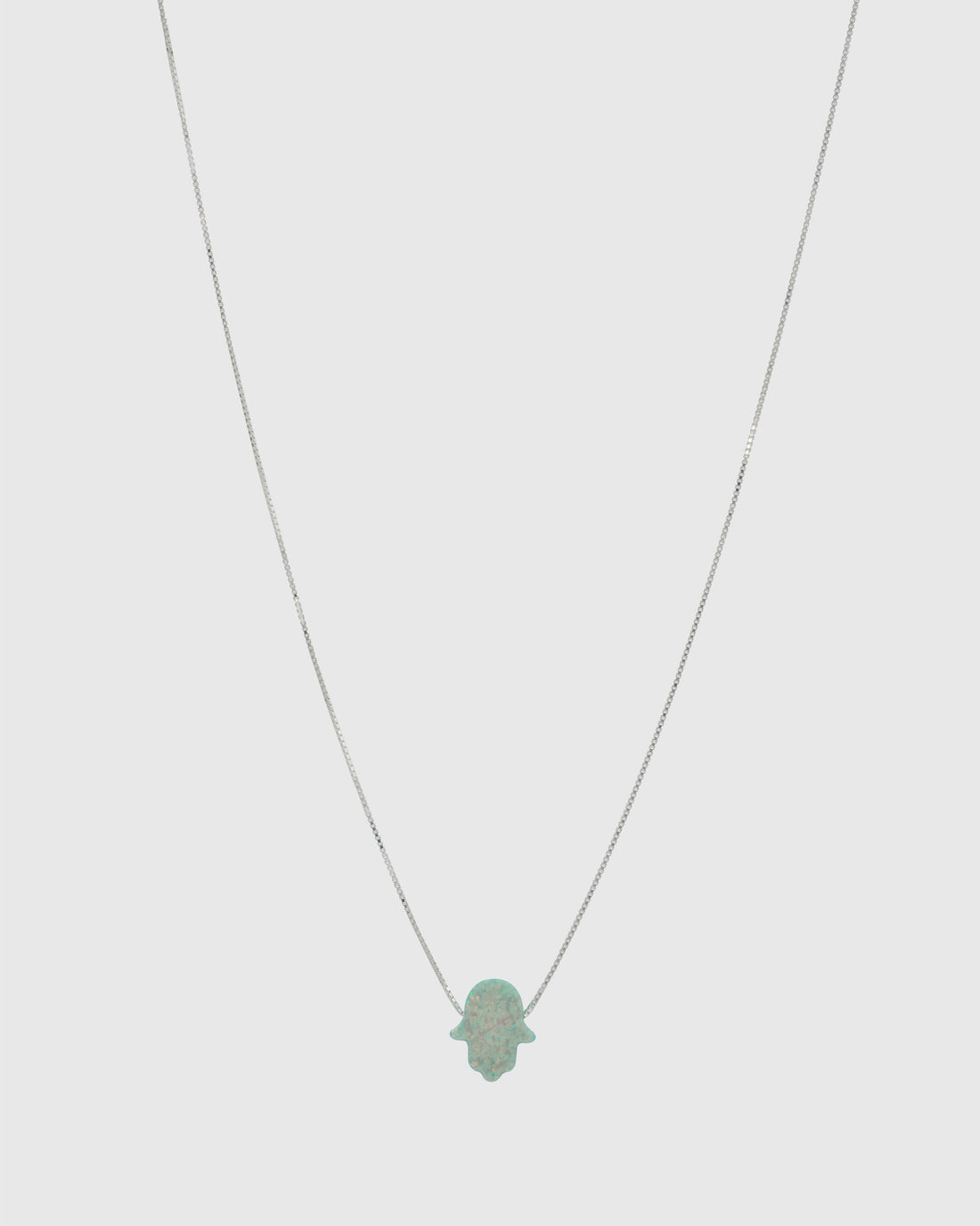 Teal Opal Hamsa Necklace