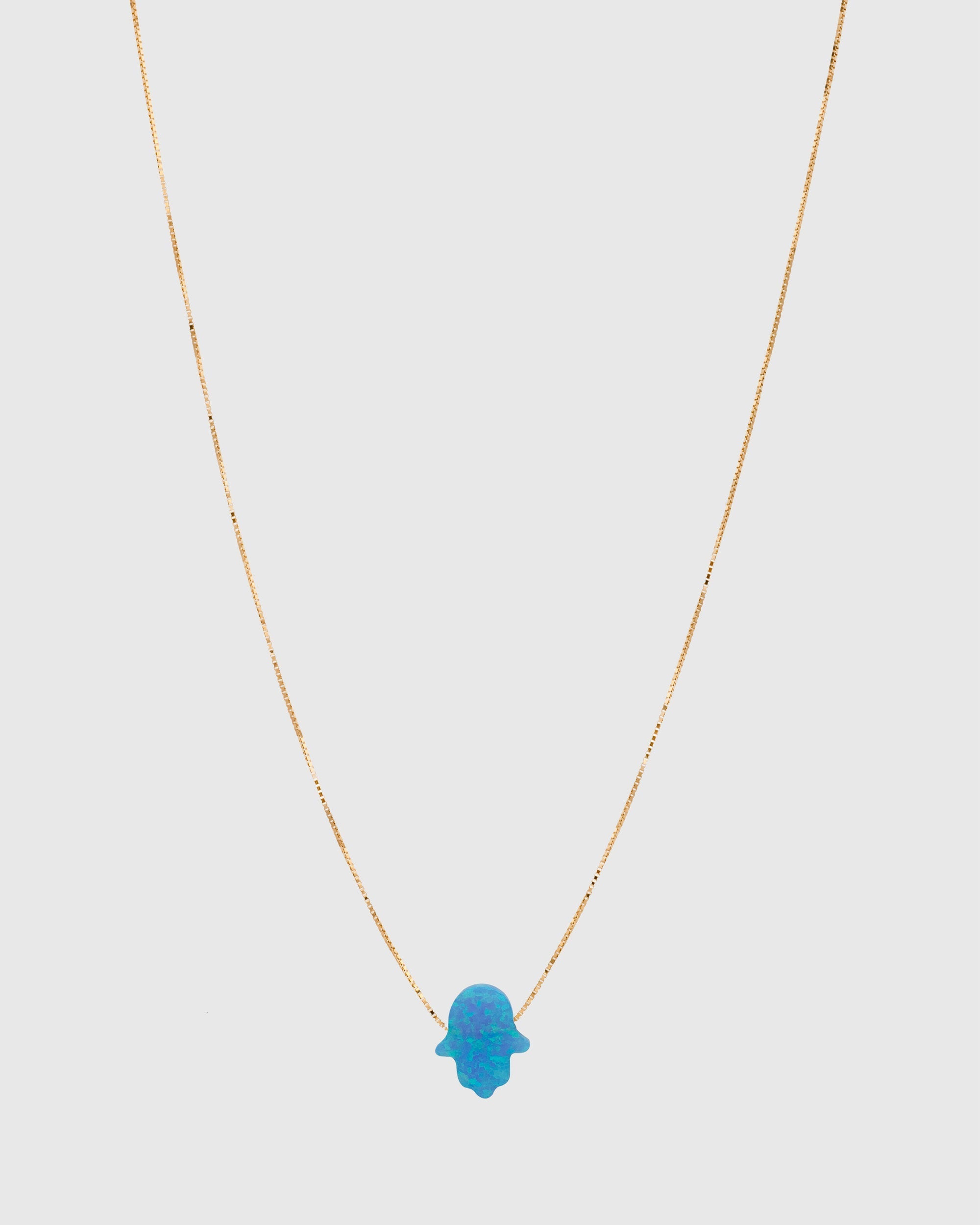 Turquoise Opal Hamsa Necklace