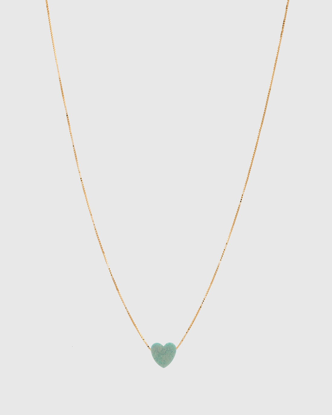 Teal Opal Heart Necklace