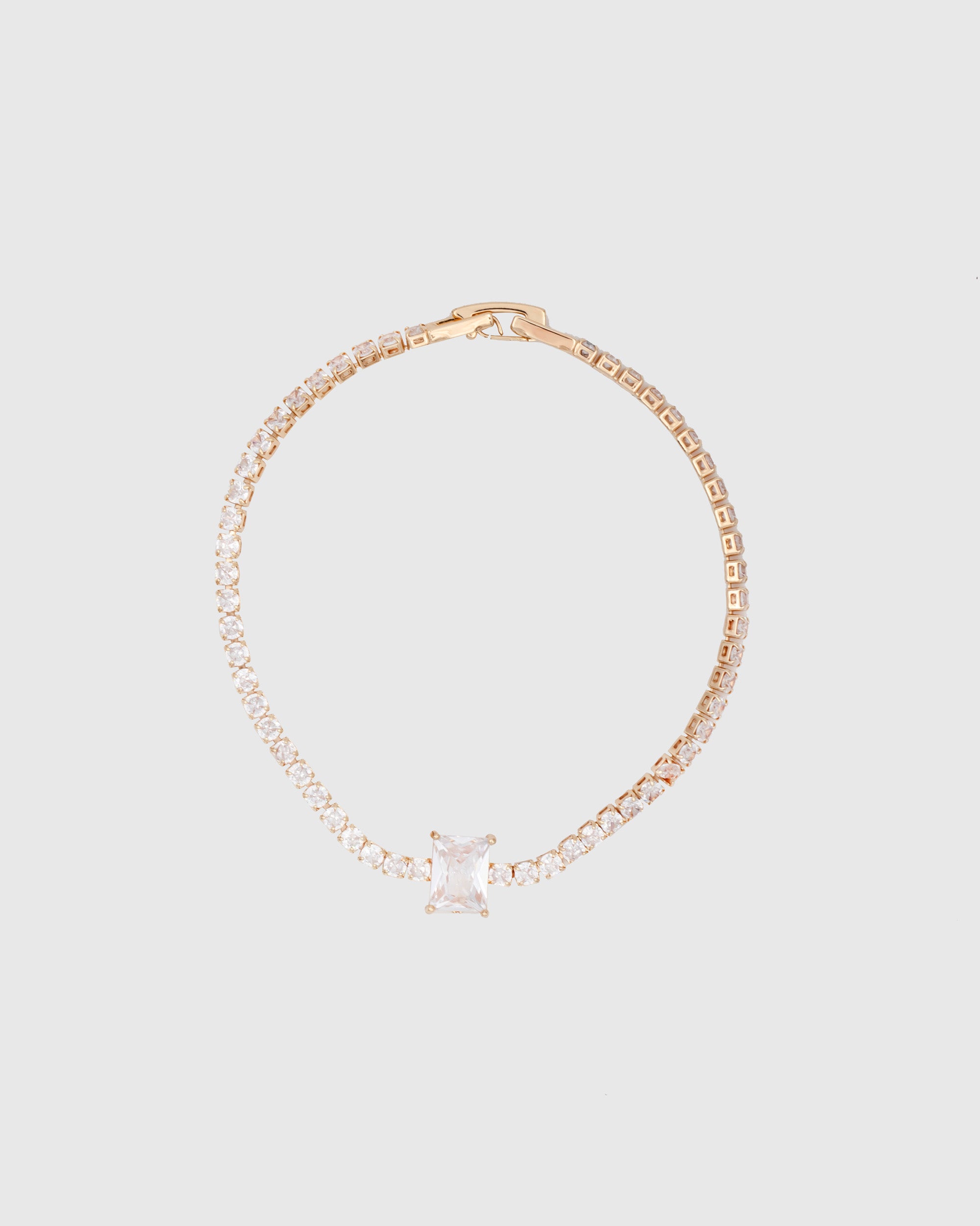 Rectangle Centre Stone Diamond Bracelet