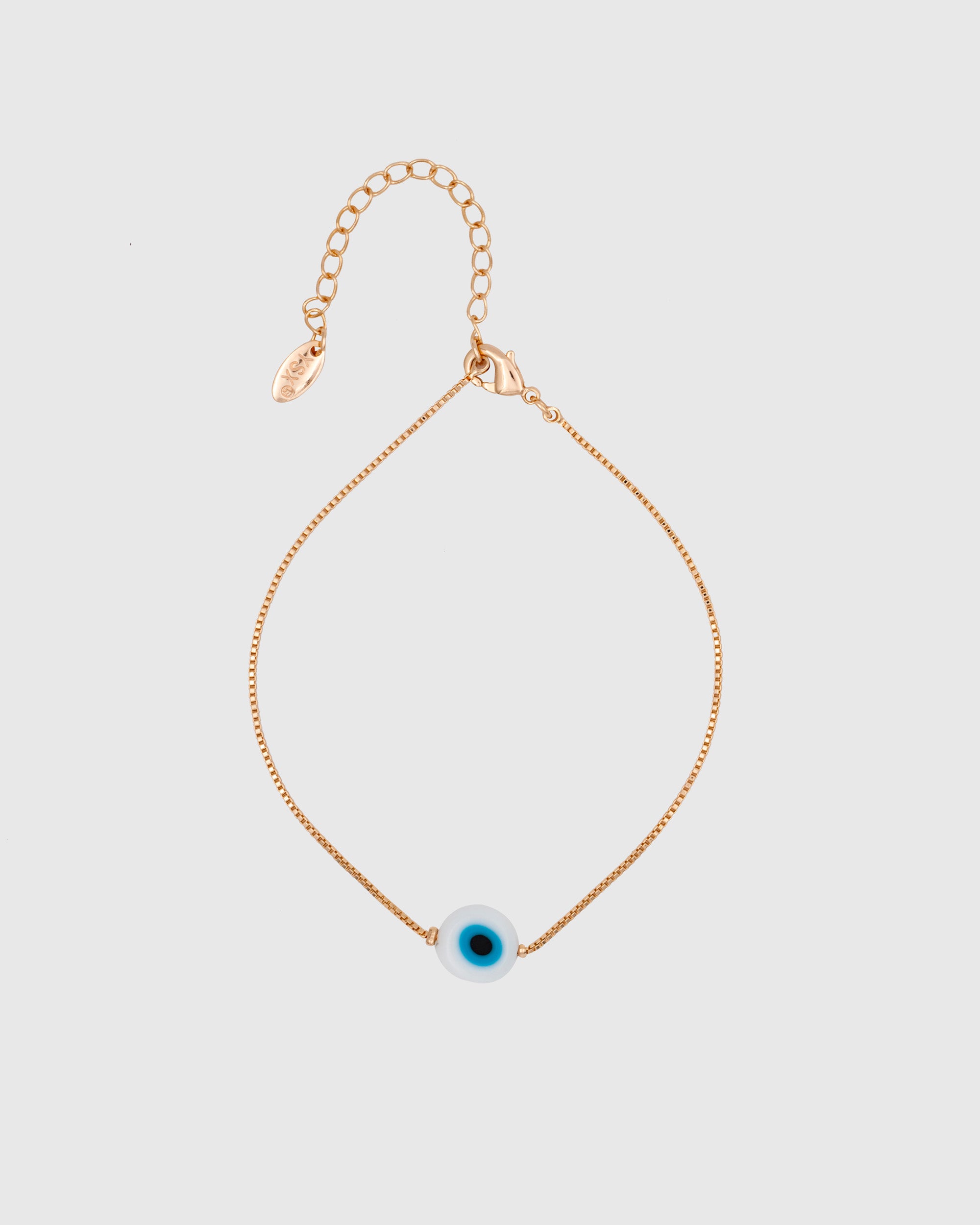 White Evil Eye Anklet