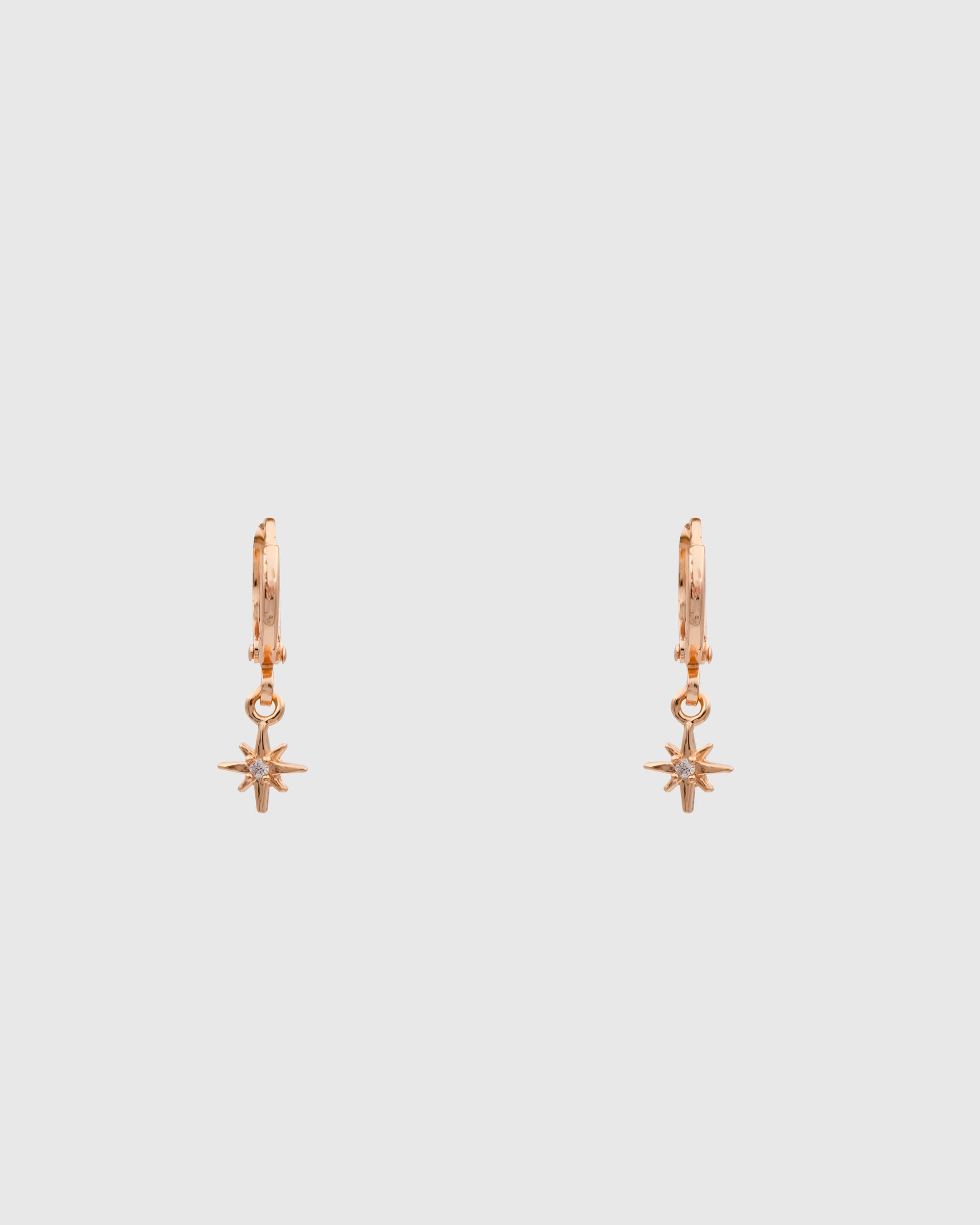 Diamond Star Drop Earrings