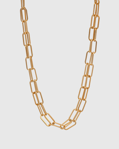 Double Saftey Pin Chain Necklace