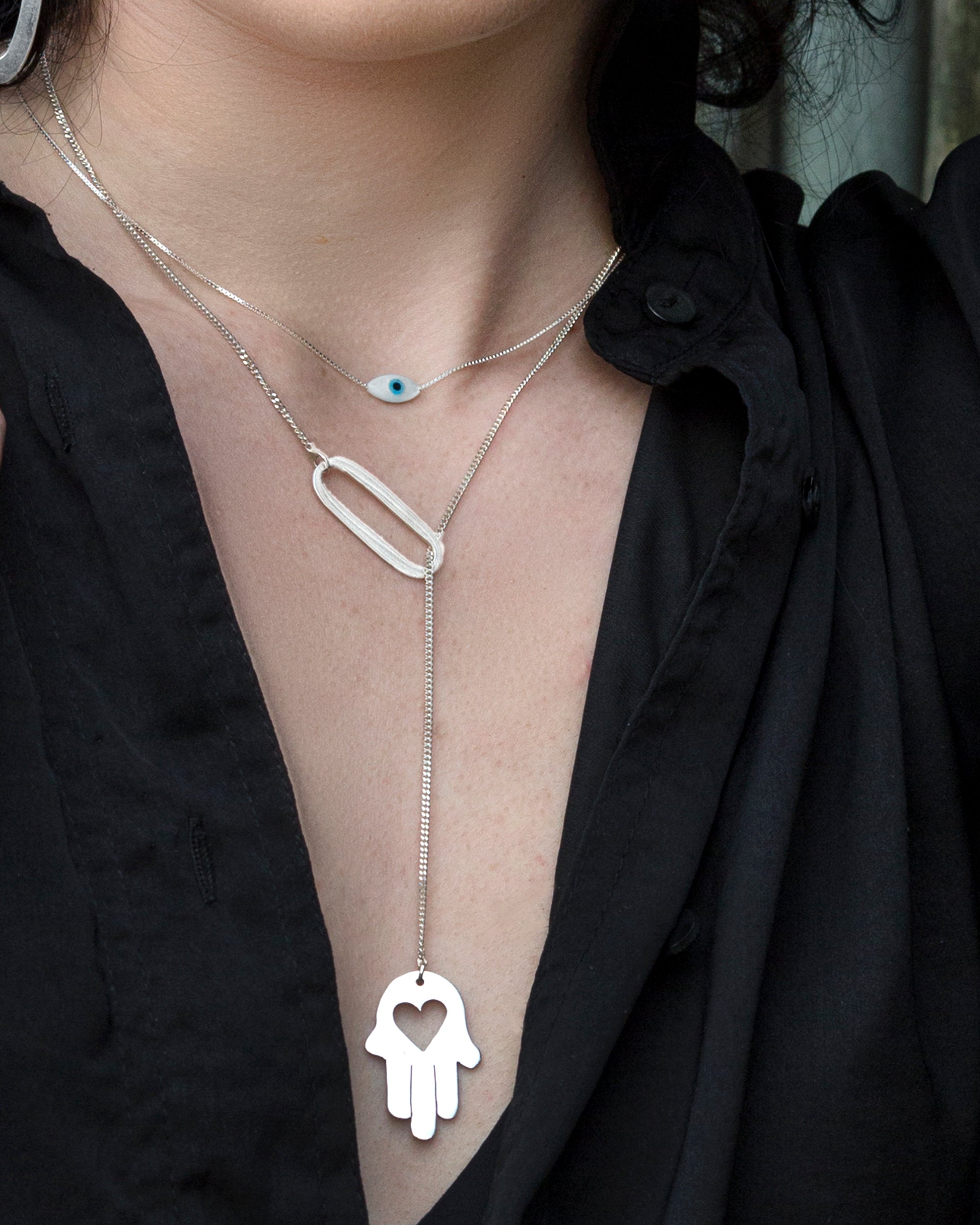 Hamsa Lariat Necklace