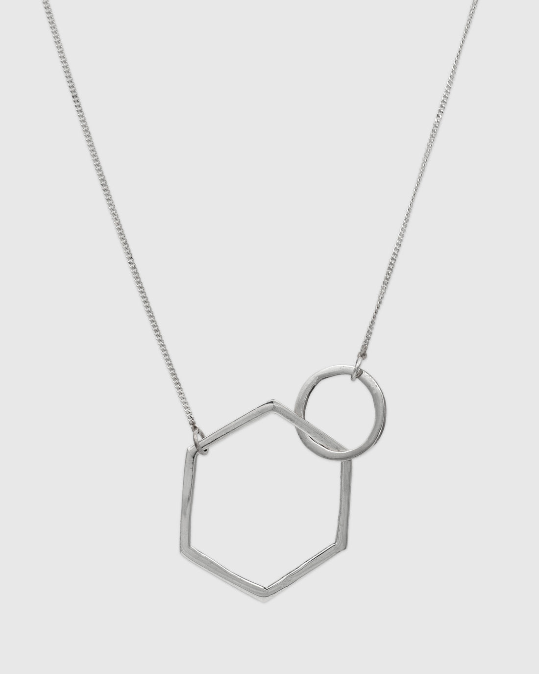Hexagon And Circle Necklace