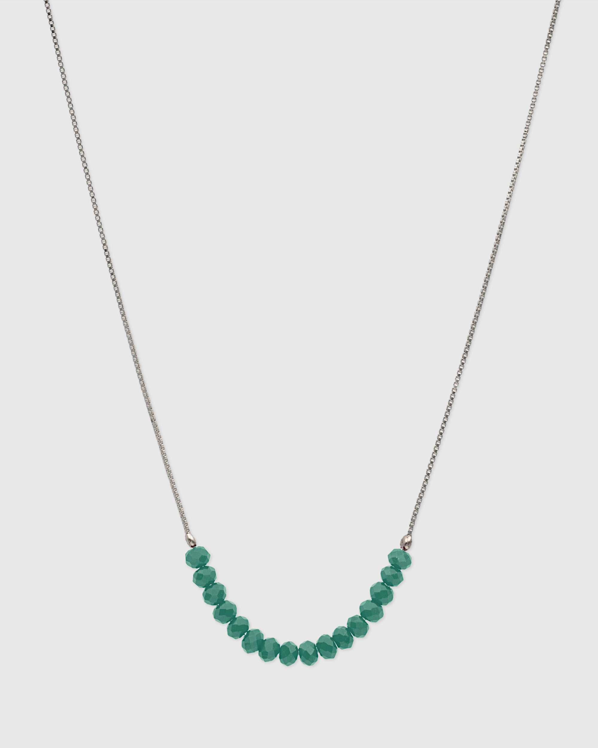 Dark Green Layering Beaded Necklace