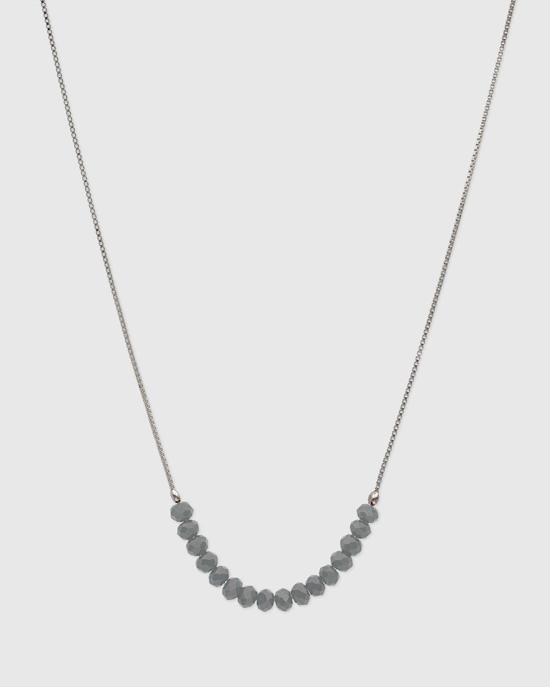 Grey Layering Beaded Necklace