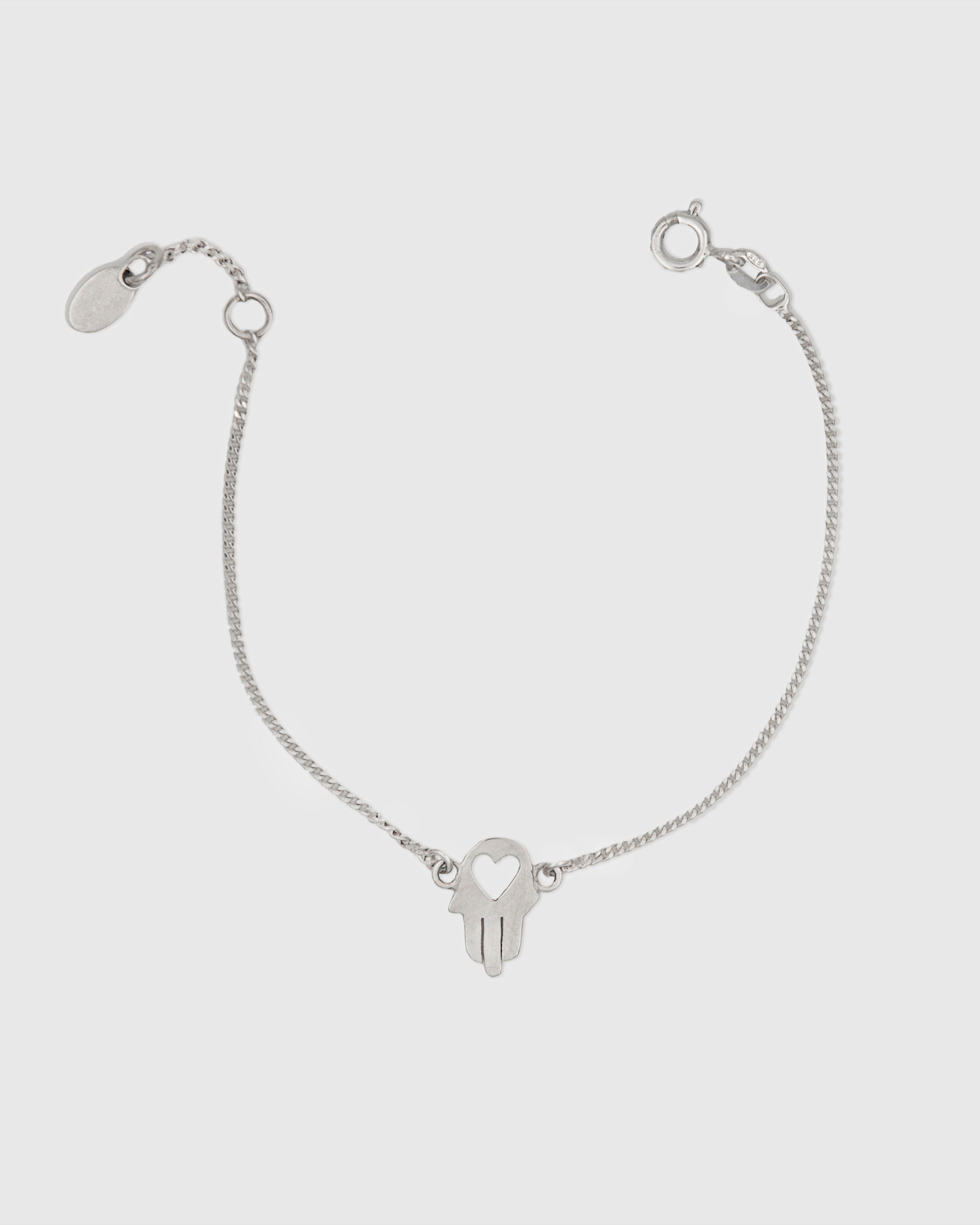 Hamsa With Heart Cut Out Bracelet