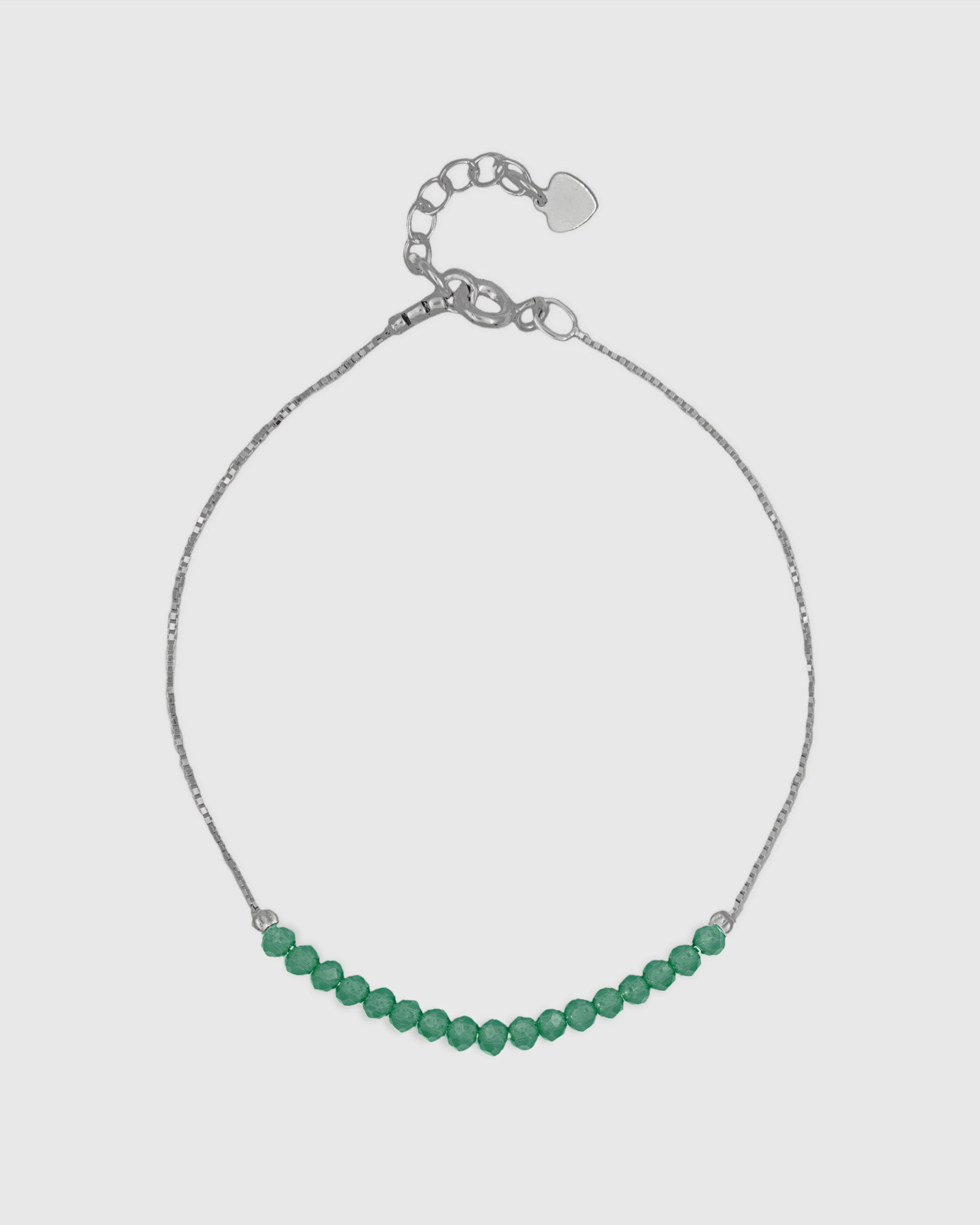 Dark Green Beaded Anklet