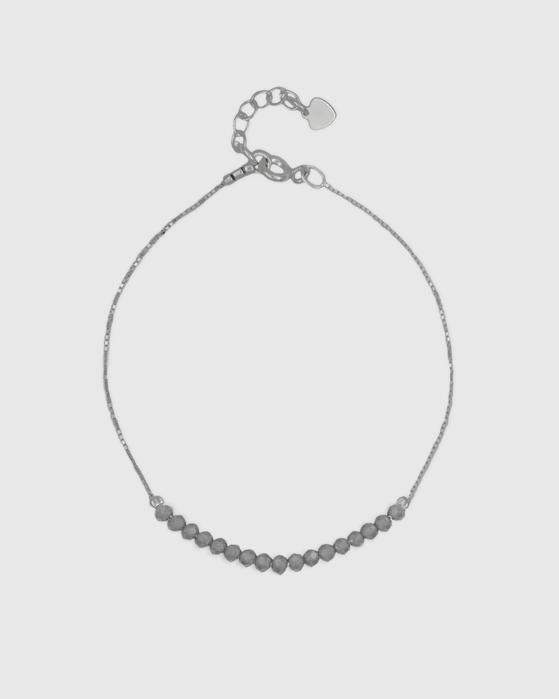 Grey Beaded Anklet