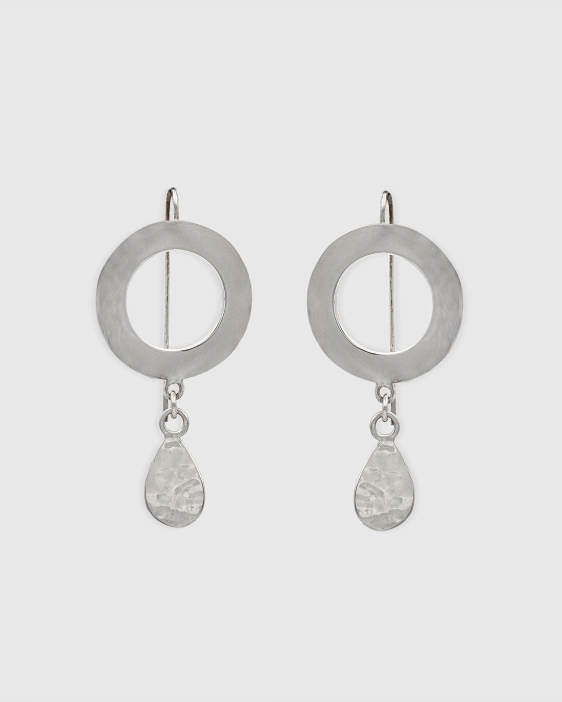 Circle And Tear Drop Earring