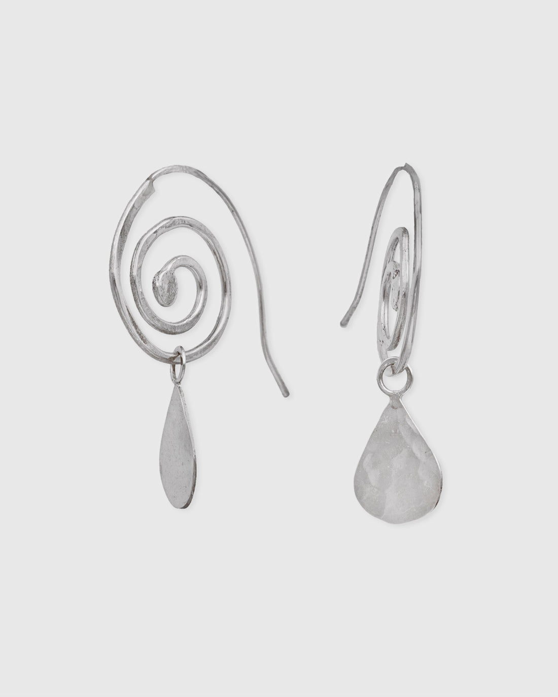 Spiral And Tear Drop Earring