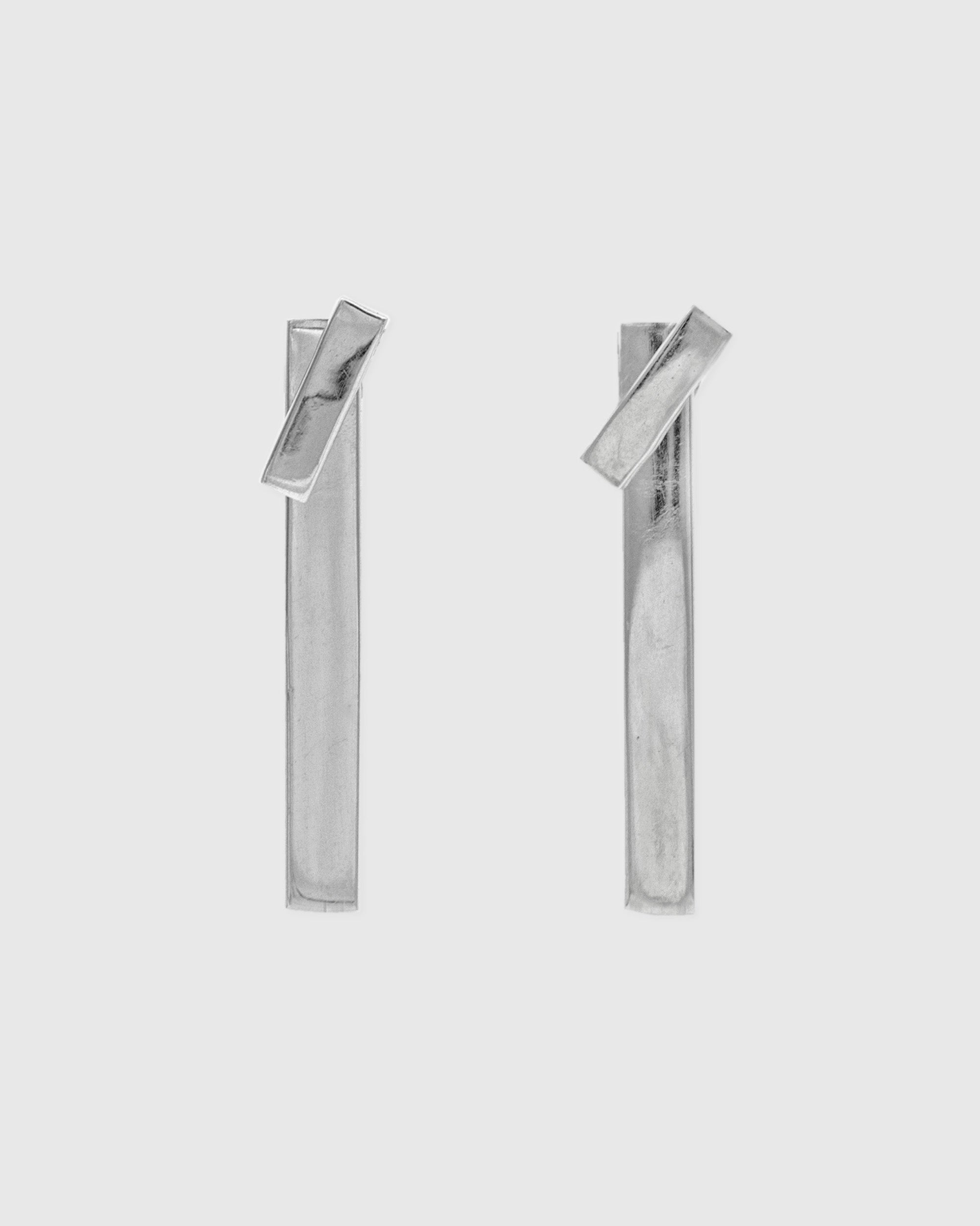 Oblong Ear Jacket Stud Earrings