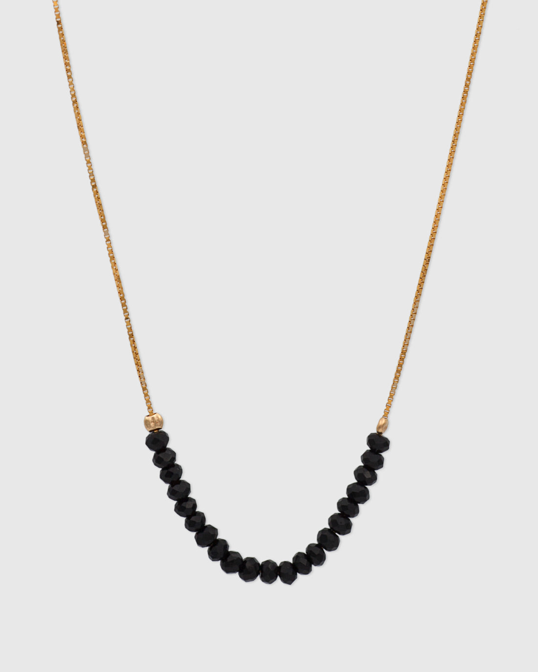 Black Layering Beaded Necklace