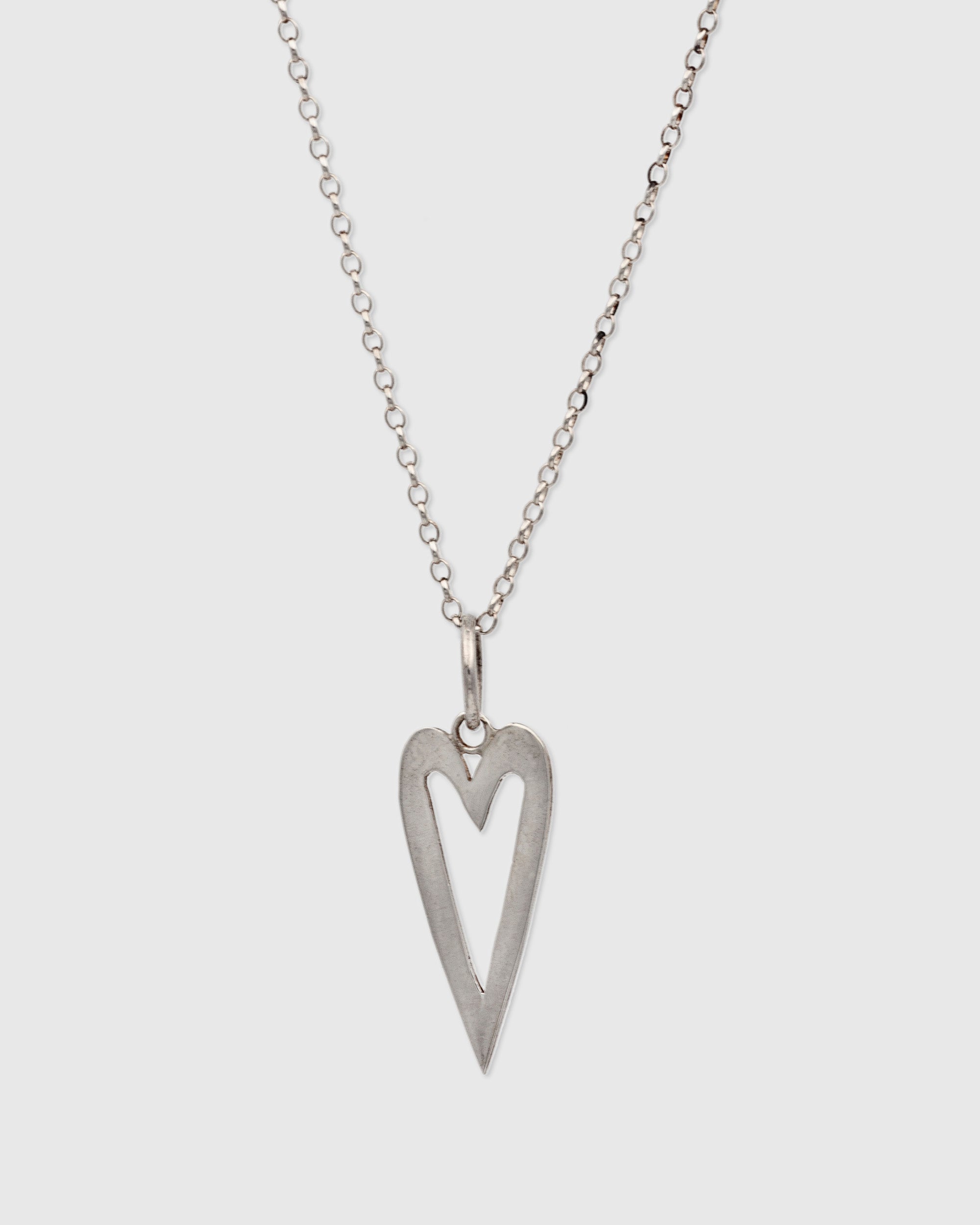 Open Sharp Heart Pendant