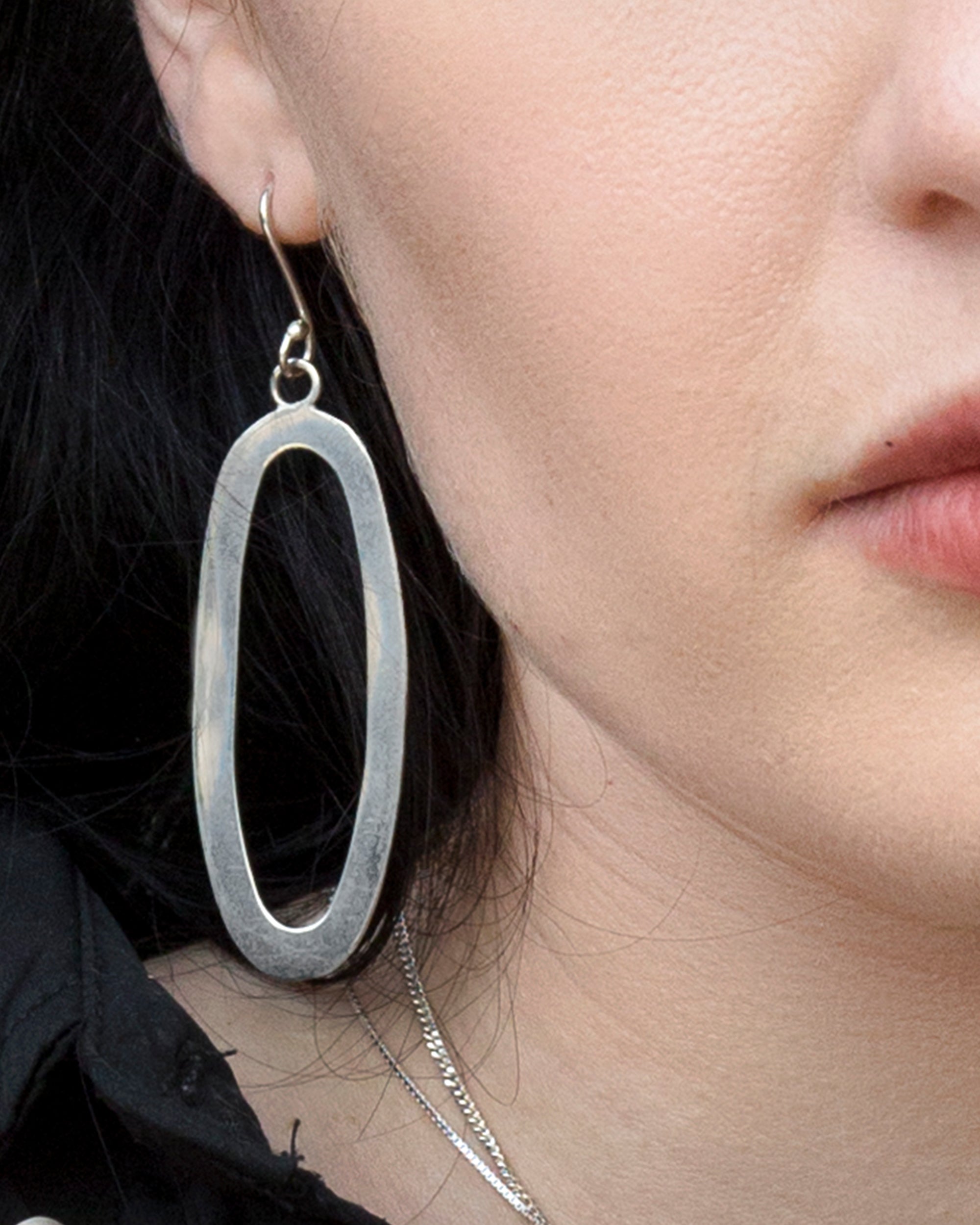 Long Oval Earrings