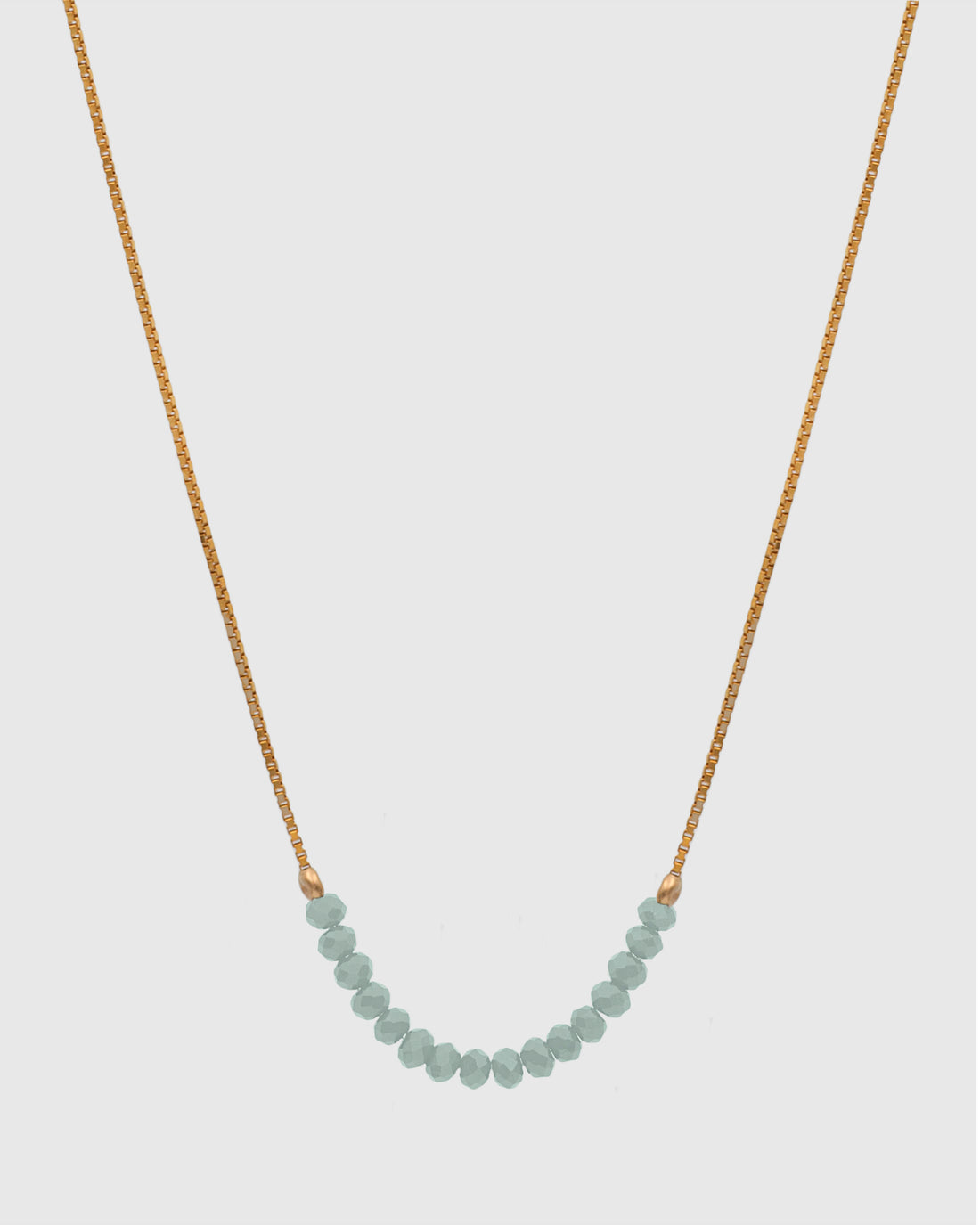 Light Green Layering Beaded Necklace
