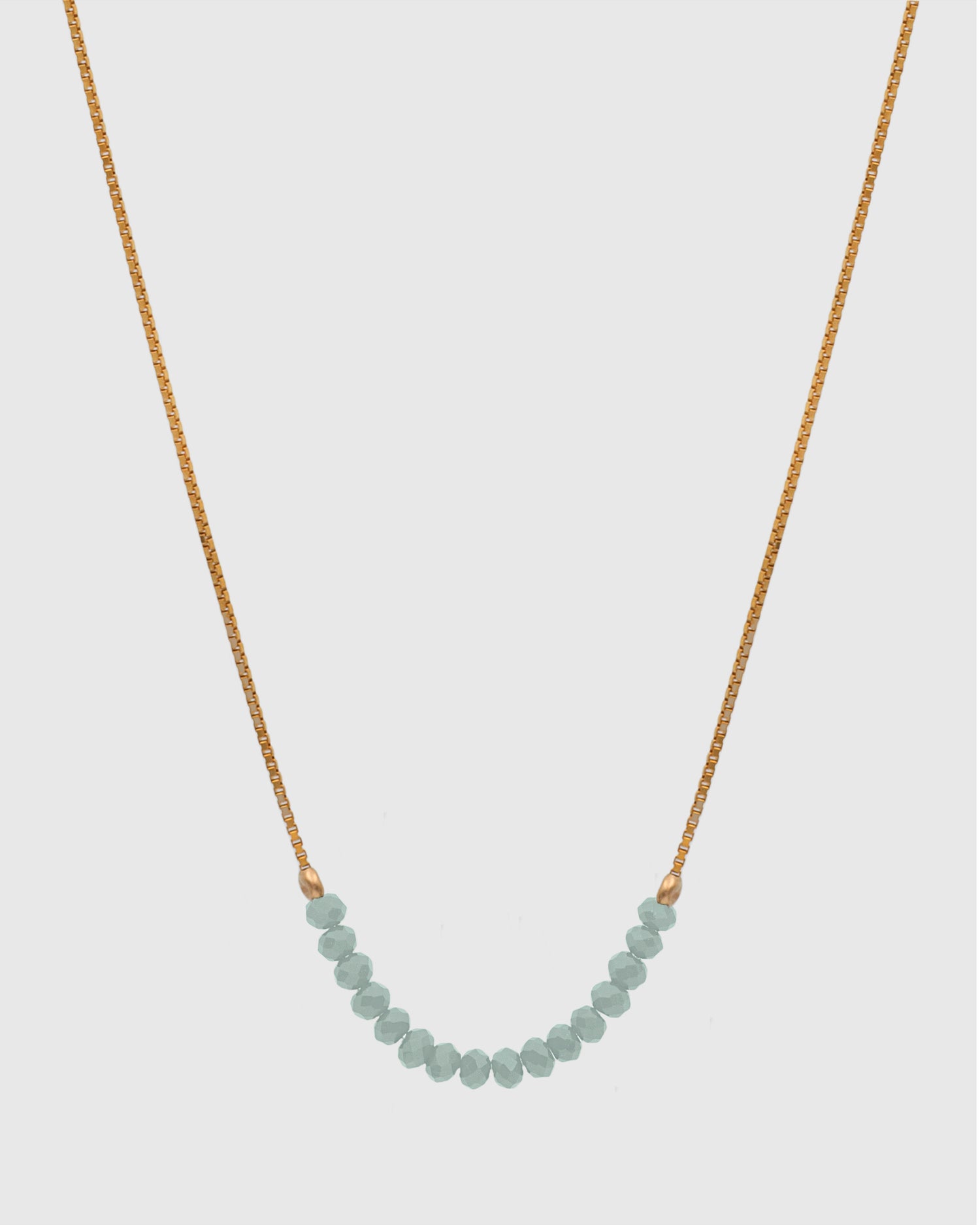 Light Green Layering Beaded Necklace