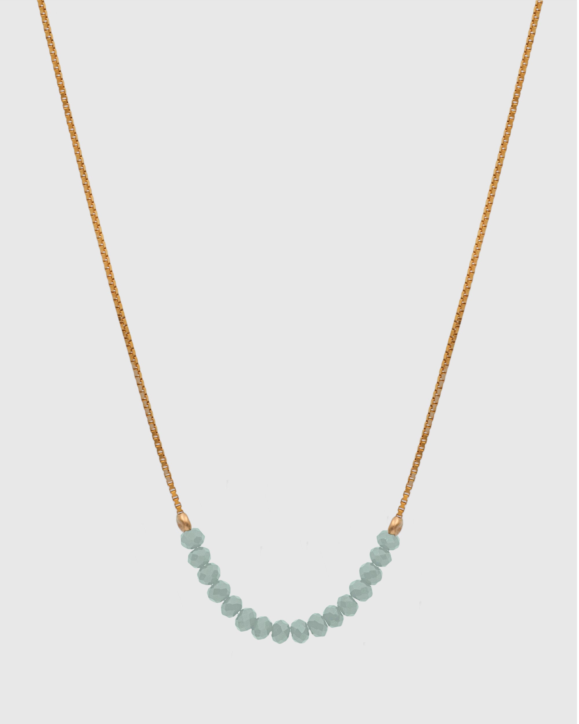 Light Green Layering Beaded Necklace