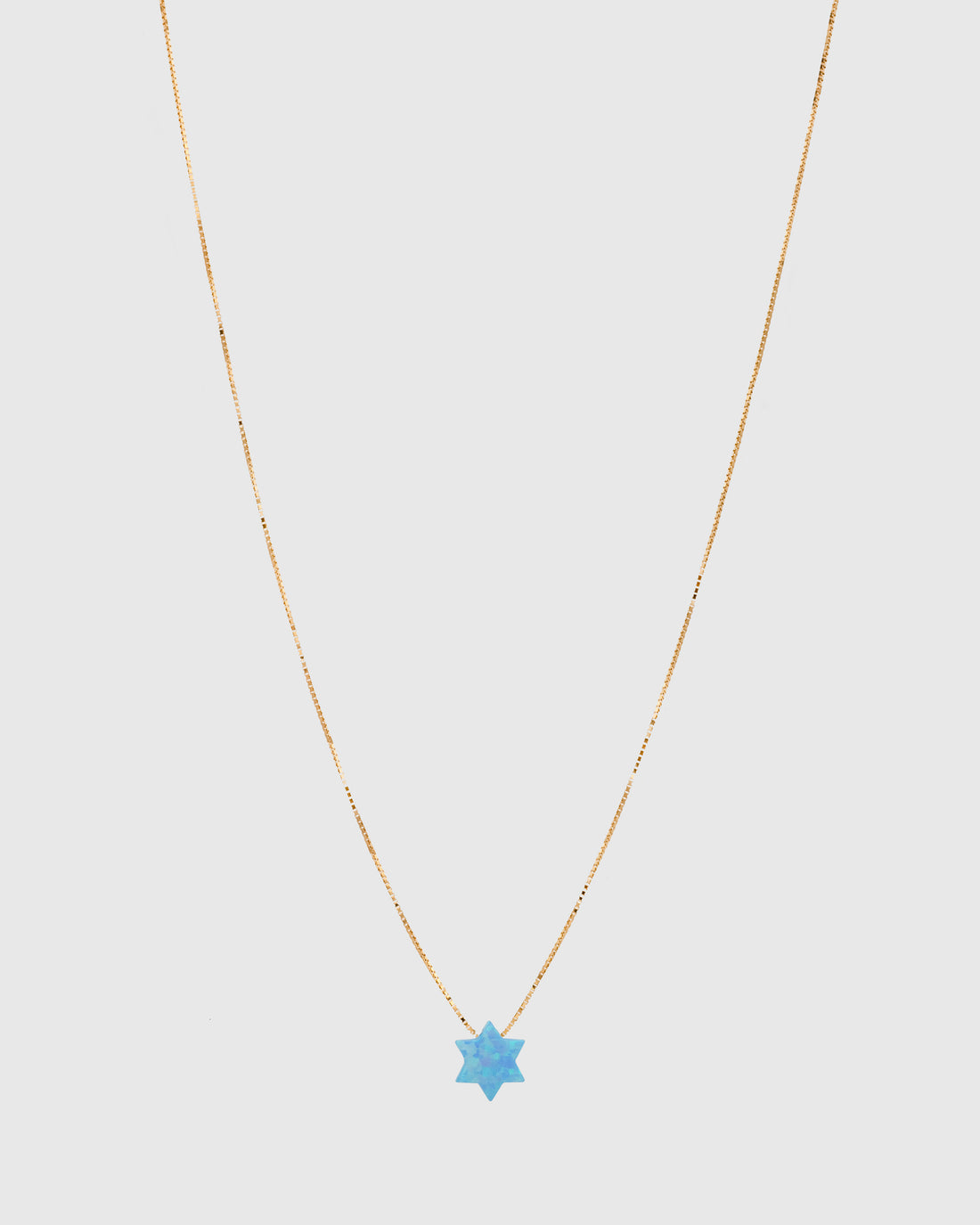 Turquoise Opal Star Of David Necklace