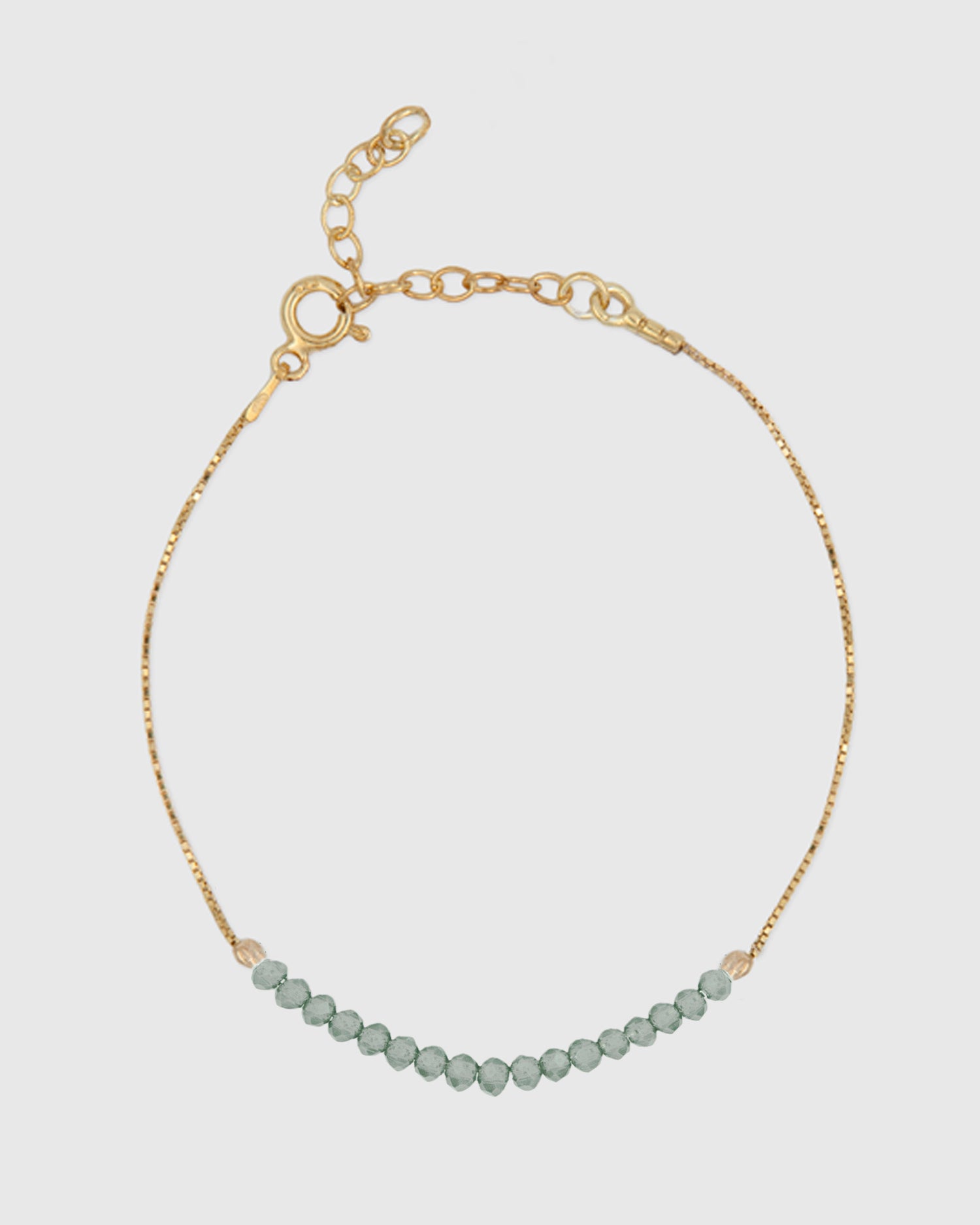 Light Green Beaded Anklet