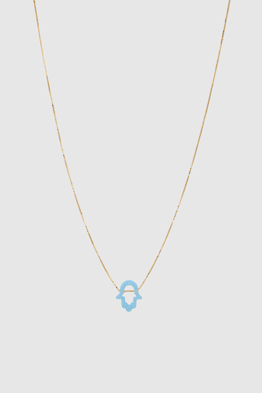 Turquoise Opal Open Hamsa Necklace