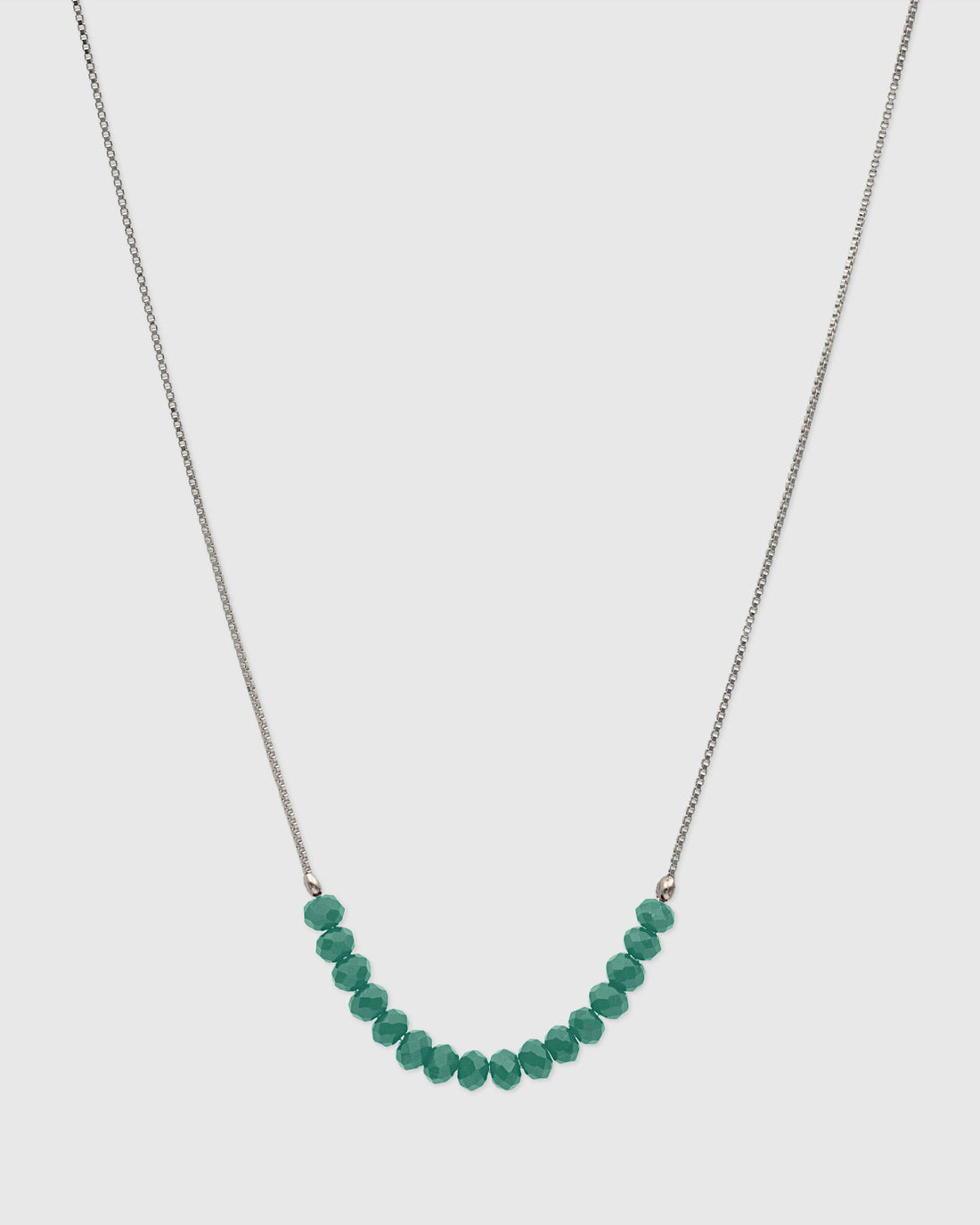 Dark Green Layering Beaded Necklace