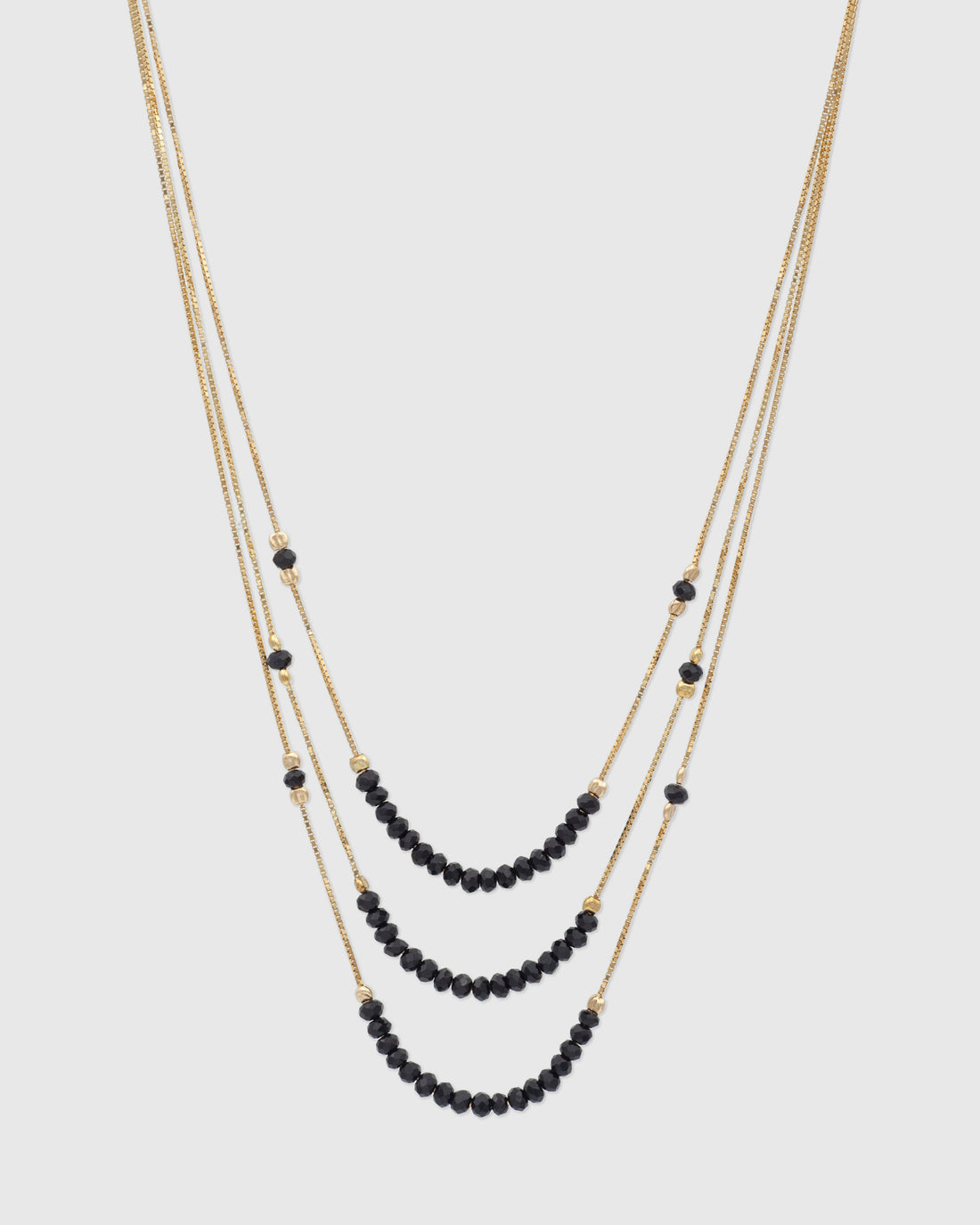 Side Beaded Set Of 3 Necklaces