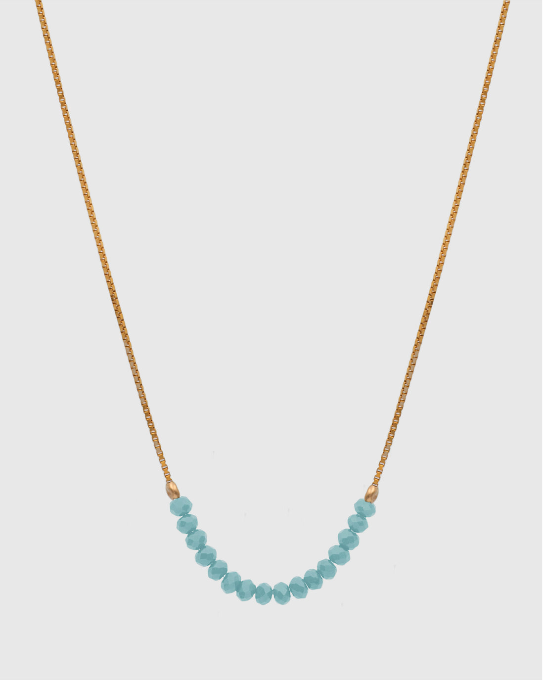 Ice Blue Layering Beaded Necklace